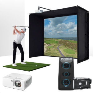Foresight GC3S with PlayBetter SimStudio™ ESSENTIALS Package | Golf Simulator Studio with Impact Screen, Enclosure, Hitting Mat & Projector