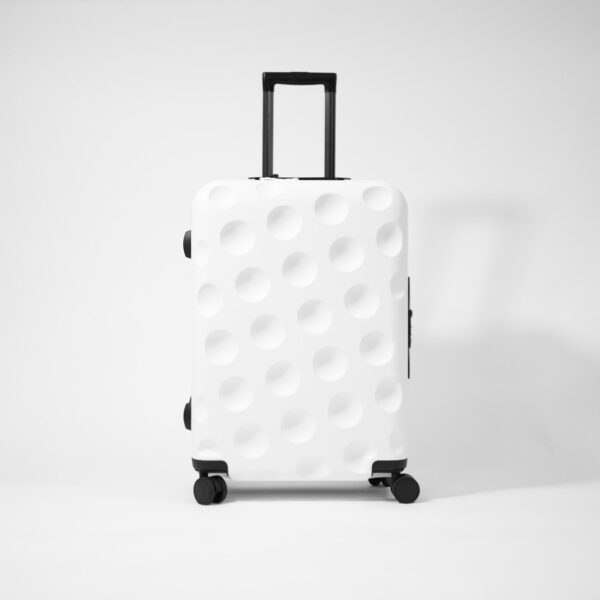 Golfbays 4 Wheel Hard Small Suitcase - Golf Ball Design