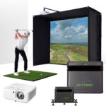 SkyTrak ST MAX with PlayBetter SimStudio™ ESSENTIALS Package | Golf Simulator Studio with Impact Screen, Enclosure, Hitting Mat, Projector & Protective Case