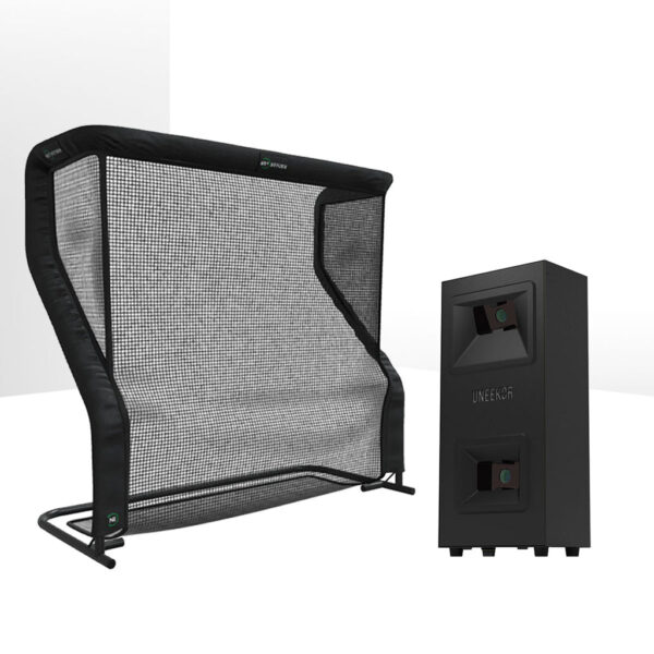Uneekor EYE MINI LITE Golf Launch Monitor & Simulator Home Net Studio with The Net Return Premium Hitting Net Package