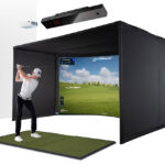 Uneekor EYE XO2 with PlayBetter SimStudio™ OVERHEAD Premium Home Golf Studio Package with Carl's Place Curved Enclosure