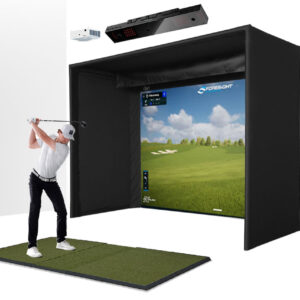 Uneekor EYE XO2 with PlayBetter SimStudio™ OVERHEAD Premium Home Golf Studio Package with Carl's Place Pro Enclosure